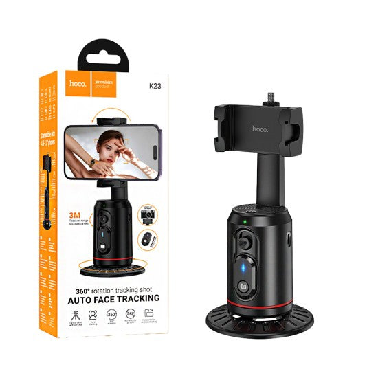 Tripé Hoco K23 360 graus com seguimento facial e comando preto