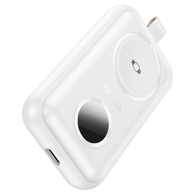 Hoco J137 white magnetic watch power bank charging pad detail