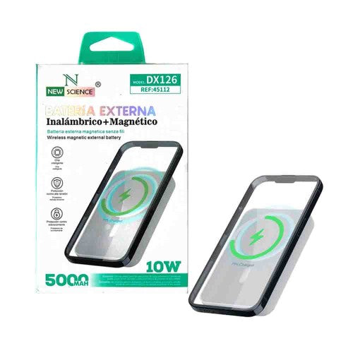 Power Bank Magnético New Science DX126 10W 5000mAh Branco