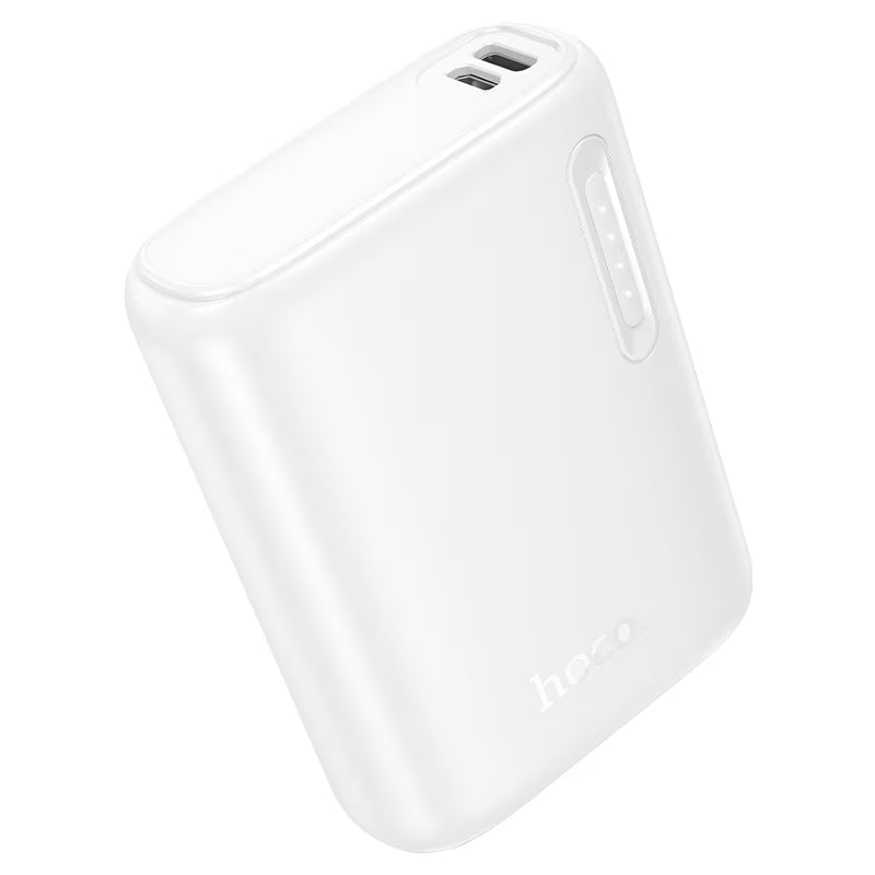 Power Bank Hoco J158 Runner 5000mAh Branco — charging ports and detail