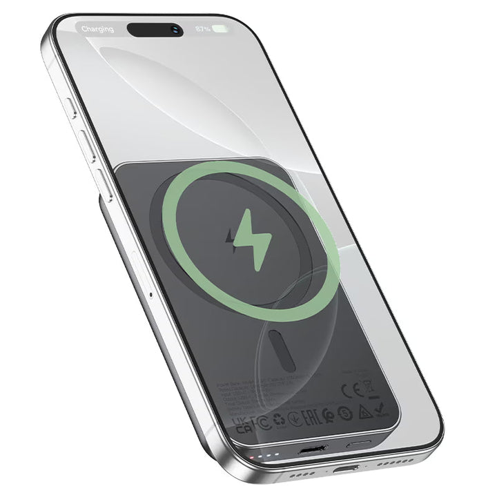 Power Bank Magnético Hoco J160 5000mAh Cinza Metálico